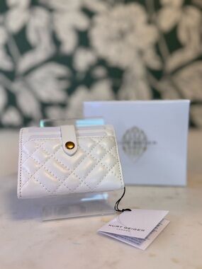 Kurt Geiger White Quilted Leather Wallet with Box NWT